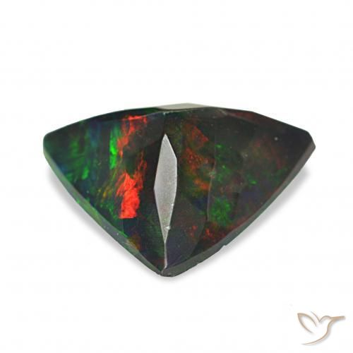 Black Opal Gemstone in 11 x 9 mm (calibrated) Size for Sale, Black Opal Stone in Multicolor Color