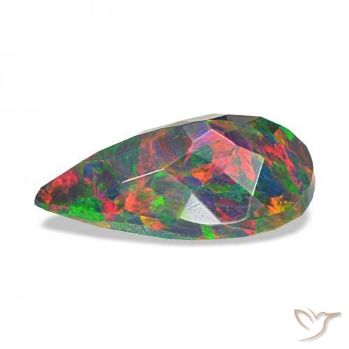 Black Opal Gemstone in 11.3 x 6.3 mm Size for Sale, Black Opal Stone in Multicolor Color