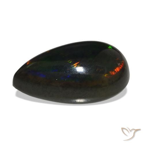 Black Opal Gemstone in 22.1 x 13.5 mm Size for Sale, Black Opal Stone in Multicolor Color