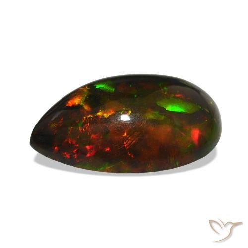 Black Opal Gemstone in 22.5 x 15 mm Size for Sale, Black Opal Stone in Multicolor Color