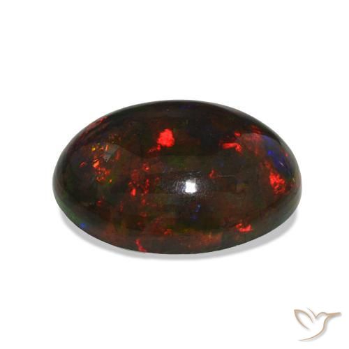 Black Opal Gemstone in 17.8 x 14.5 mm Size for Sale, Black Opal Stone in Multicolor Color