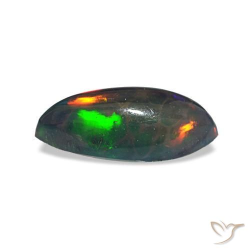 Black Opal Gemstone in 9.9 x 4.8 mm Size for Sale, Black Opal Stone in Multicolor Color