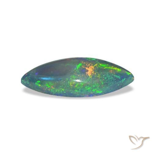 Black Opal Gemstone in 10 x 5 mm (calibrated) Size for Sale, Black Opal Stone in Multicolor Color