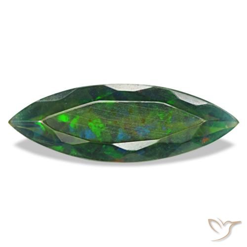 2.17ct Multicolor Black Opal, Marquise, Translucent