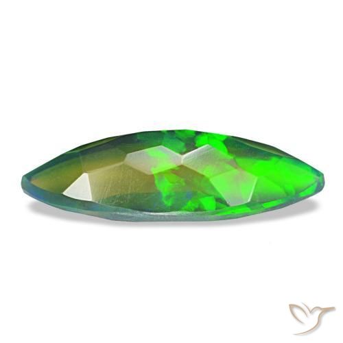 Black Opal Gemstone in 15.4 x 5.7 mm Size for Sale, Black Opal Stone in Multicolor Color