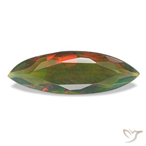 1.16ct Multicolor Black Opal, Marquise, Translucent