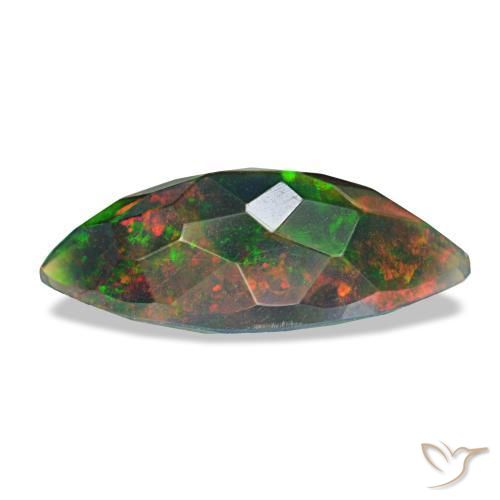 Black Opal Gemstone in 13.9 x 5.8 mm Size for Sale, Black Opal Stone in Multicolor Color