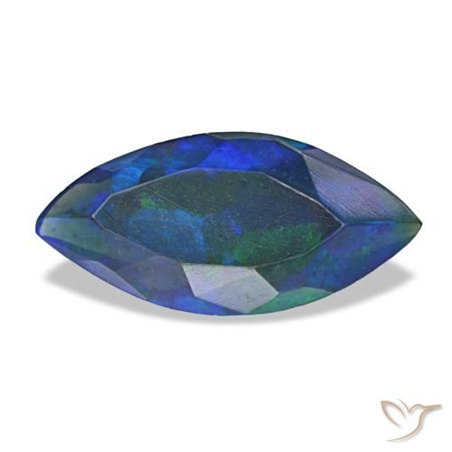 0.96ct Multicolor Black Opal, Marquise, Opaque