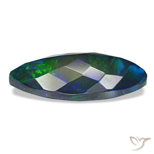 Black Opal Gemstone in 18.8 x 7.9 mm Size for Sale, Black Opal Stone in Multicolor Color