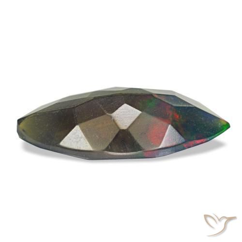 Black Opal Gemstone in 14 x 7 mm (calibrated) Size for Sale, Black Opal Stone in Multicolor Color