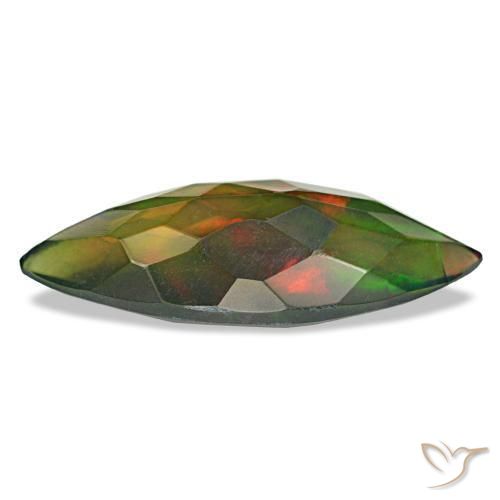 Black Opal Gemstone in 18.8 x 7.2 mm Size for Sale, Black Opal Stone in Multicolor Color