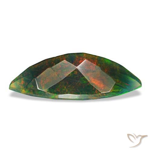 Black Opal Gemstone in 15.6 x 6.2 mm Size for Sale, Black Opal Stone in Multicolor Color