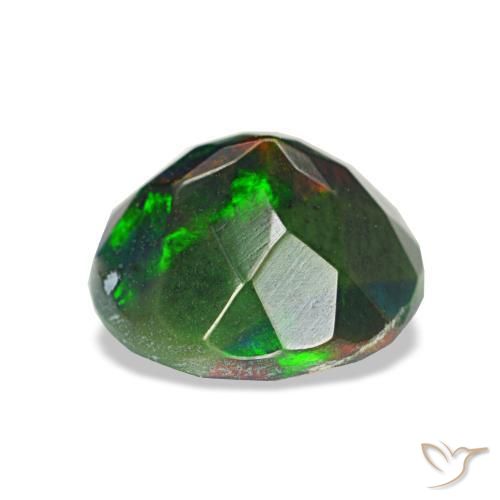 Black Opal Gemstone in 8 mm (calibrated) Size for Sale, Black Opal Stone in Multicolor Color