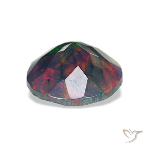 Black Opal Gemstone in 8.5 mm (calibrated) Size for Sale, Black Opal Stone in Multicolor Color