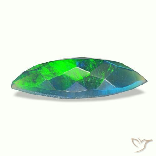 Black Opal Gemstone in 14.2 x 5.1 mm Size for Sale, Black Opal Stone in Multicolor Color