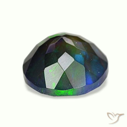 Black Opal Gemstone in 9 mm (calibrated) Size for Sale, Black Opal Stone in Multicolor Color