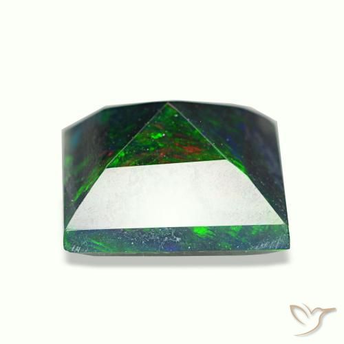 Black Opal Gemstone in 8 x 8 mm (calibrated) Size for Sale, Black Opal Stone in Multicolor Color
