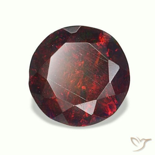 1.33 ct Multicolor Black Opal Stone, Natural Black Opal in Round Facet Shape for Sale