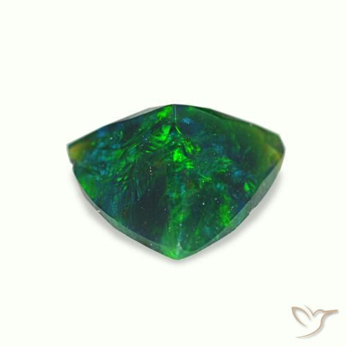 Black Opal Gemstone in 6.7 x 6.1 mm Size for Sale, Black Opal Stone in Multicolor Color