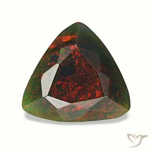 1.27ct Multicolor Black Opal, Trillion, Opaque
