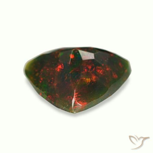 Black Opal Gemstone in 9.7 x 9 mm Size for Sale, Black Opal Stone in Multicolor Color