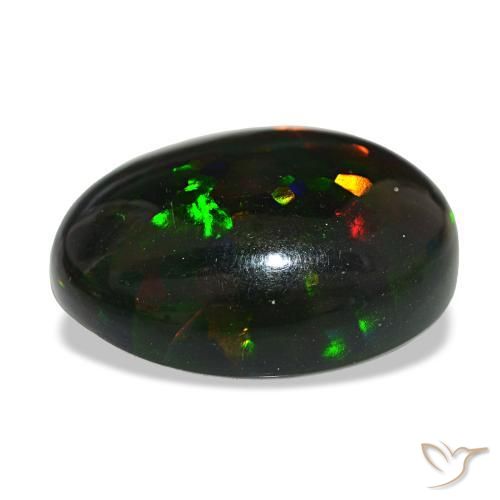 Black Opal Gemstone in 19.2 x 16.1 mm Size for Sale, Black Opal Stone in Multicolor Color