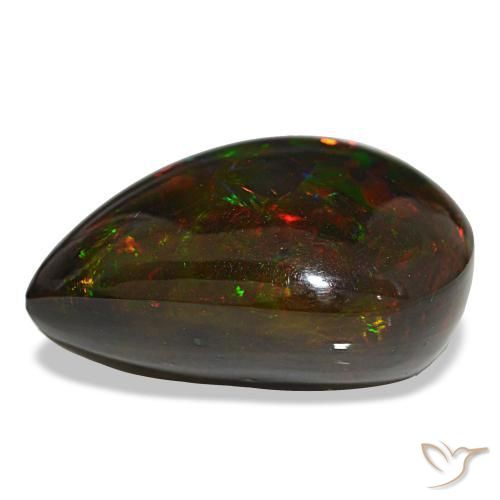 Black Opal Gemstone in 22.6 x 16.4 mm Size for Sale, Black Opal Stone in Multicolor Color