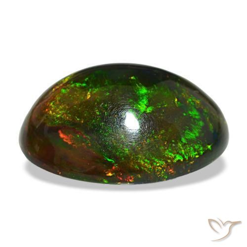 Black Opal Gemstone in 20.8 x 15.4 mm Size for Sale, Black Opal Stone in Multicolor Color