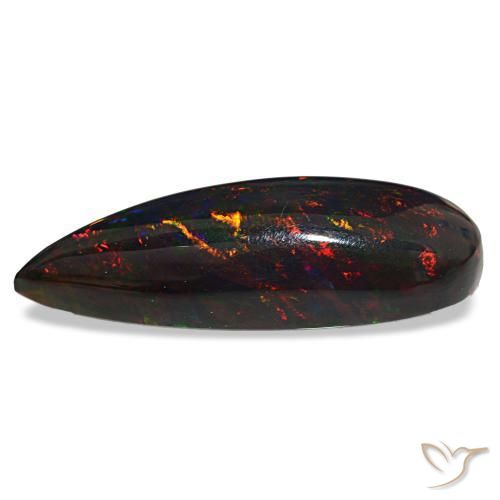 Black Opal Gemstone in 39.7 x 15 mm Size for Sale, Black Opal Stone in Multicolor Color