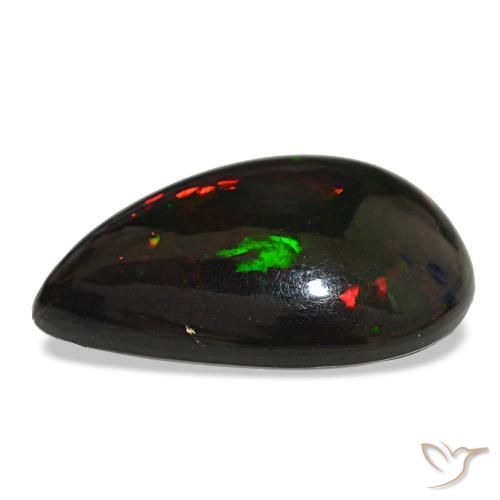 Black Opal Gemstone in 25 x 18 mm (calibrated) Size for Sale, Black Opal Stone in Multicolor Color