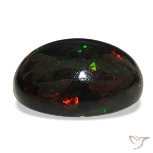 Black Opal Gemstone in 24.6 x 18.5 mm Size for Sale, Black Opal Stone in Multicolor Color