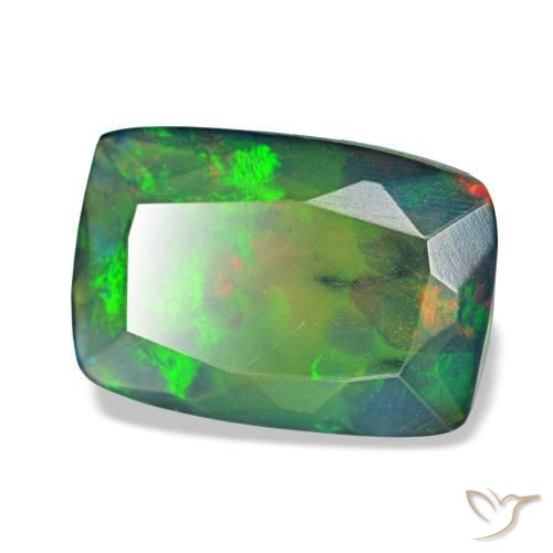 1.36 ct Multicolor Black Opal Stone, Natural Black Opal in Cushion-Cut Shape for Sale