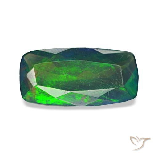 0.96ct Multicolor Black Opal, Cushion, Translucent
