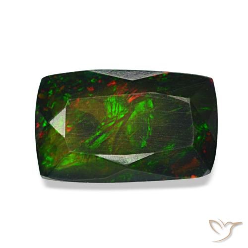 1.13ct Multicolor Black Opal, Cushion, Translucent