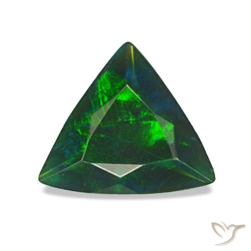 0.61ct Multicolor Black Opal, Trillion, Opaque