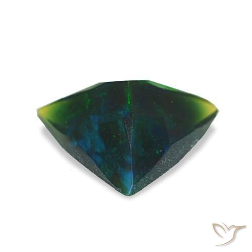 Black Opal Gemstone in 9 x 7 mm (calibrated) Size for Sale, Black Opal Stone in Multicolor Color