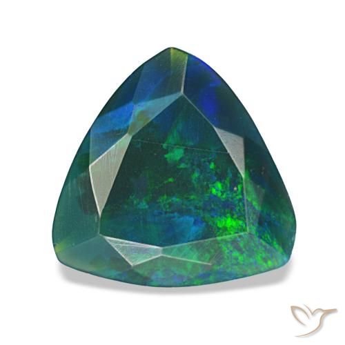 1.18ct Multicolor Black Opal, Trillion, Opaque