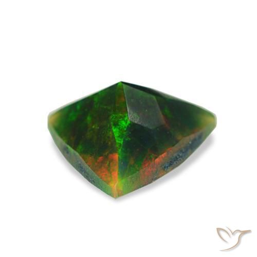 Black Opal Gemstone in 8 x 7.2 mm Size for Sale, Black Opal Stone in Multicolor Color