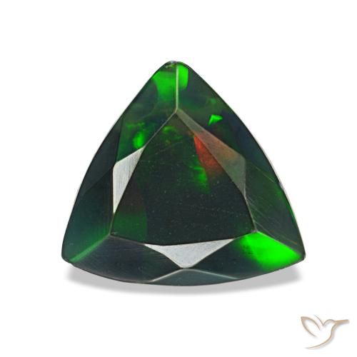 1.07 ct Multicolor Black Opal Gemstone, Black Opal Gem in Trillion Facet Shape for Sale.