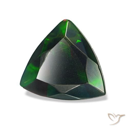 1.07 ct Multicolor Black Opal Stone, Natural Black Opal in Trillion Facet Shape for Sale
