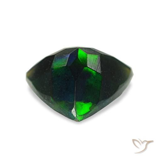Black Opal Gemstone in 8.9 x 8.2 mm Size for Sale, Black Opal Stone in Multicolor Color
