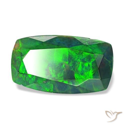 1.31 ct Multicolor Black Opal Stone, Natural Black Opal in Cushion-Cut Shape for Sale