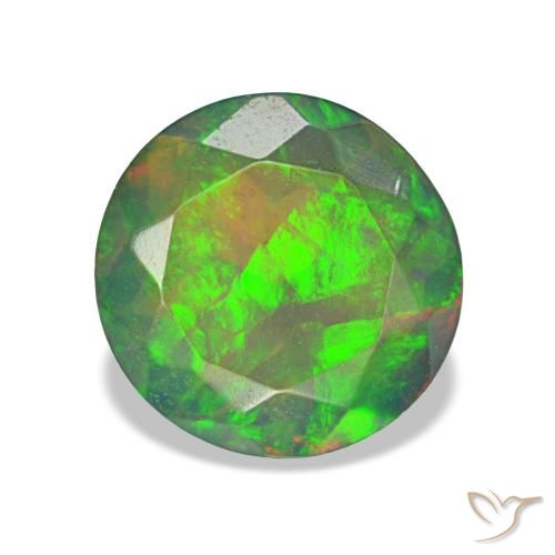 1.18ct Multicolor Black Opal, Round, Translucent
