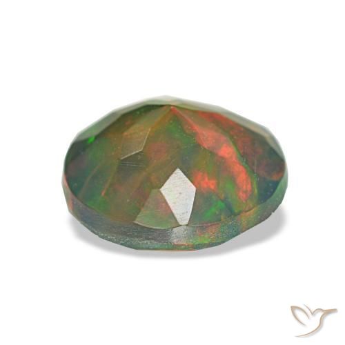 Black Opal Gemstone in 8.5 mm (calibrated) Size for Sale, Black Opal Stone in Multicolor Color