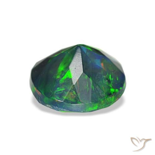 Black Opal Gemstone in 8 mm (calibrated) Size for Sale, Black Opal Stone in Multicolor Color