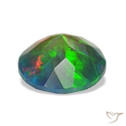 Black Opal Gemstone in 9 mm (calibrated) Size for Sale, Black Opal Stone in Multicolor Color