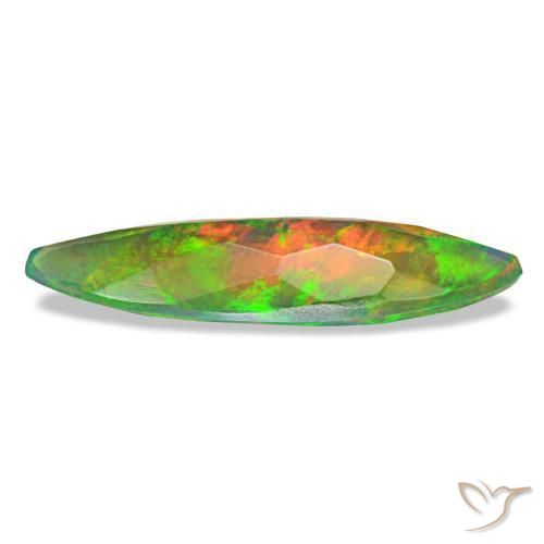 Black Opal Gemstone in 19.4 x 6.1 mm Size for Sale, Black Opal Stone in Multicolor Color