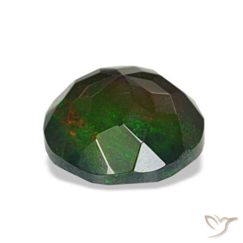 Black Opal Gemstone in 8 mm (calibrated) Size for Sale, Black Opal Stone in Multicolor Color