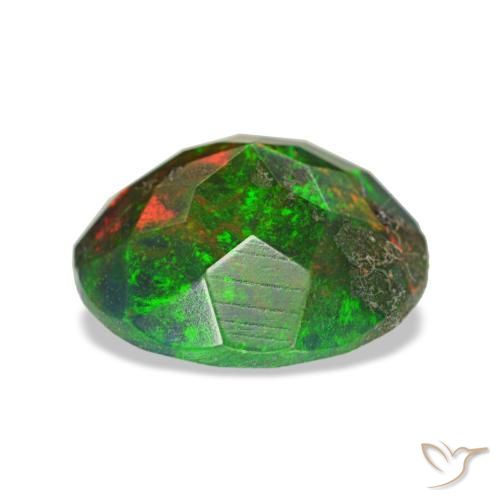 Black Opal Gemstone in 9 mm (calibrated) Size for Sale, Black Opal Stone in Multicolor Color