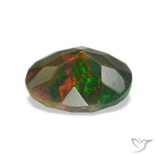 Black Opal Gemstone in 8.5 mm (calibrated) Size for Sale, Black Opal Stone in Multicolor Color